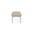 Lesro Industries Steel Waiting Reception 3 Seat Bench Steel Frame in Brown