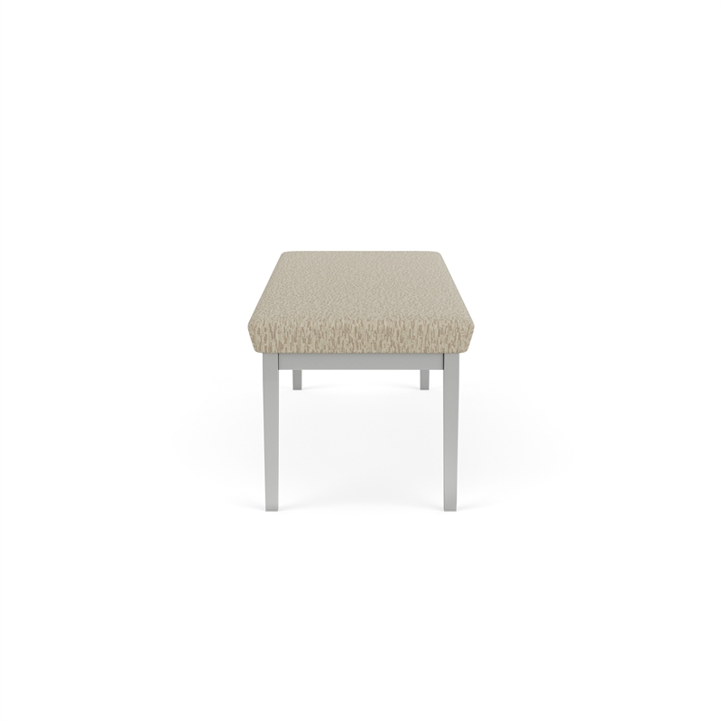 Lesro Industries Steel Waiting Reception 3 Seat Bench Steel Frame in Brown