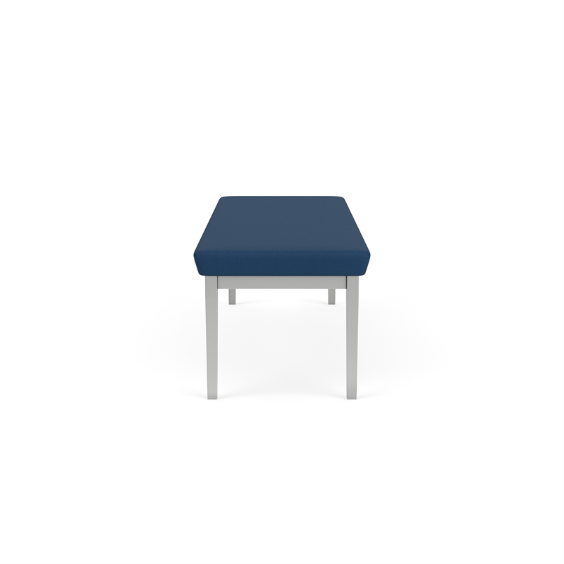 Lesro Industries Steel Waiting Reception 3 Seat Bench Steel Frame in Blue