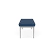 Lesro Industries Steel Waiting Reception 3 Seat Bench Steel Frame in Blue