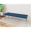 Lesro Industries Steel Waiting Reception 3 Seat Bench Steel Frame in Blue