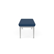 Lesro Industries Steel Waiting Reception 3 Seat Bench Steel Frame in Blue