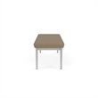 Lesro Industries Steel Waiting Reception 3 Seat Bench Steel Frame in Brown