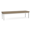 Lesro Industries Steel Waiting Reception 3 Seat Bench Steel Frame in Brown