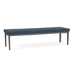 Lesro Industries Steel Waiting Reception 3 Seat Bench Steel Frame in Blue
