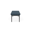 Lesro Industries Steel Waiting Reception 3 Seat Bench Steel Frame in Blue