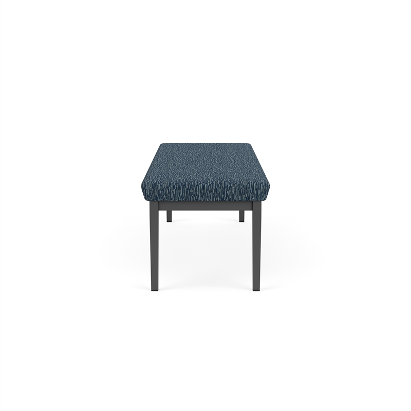 Lesro Industries Steel Waiting Reception 3 Seat Bench Steel Frame in Blue