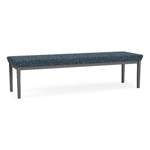 Lesro Industries Steel Waiting Reception 3 Seat Bench Steel Frame in Blue
