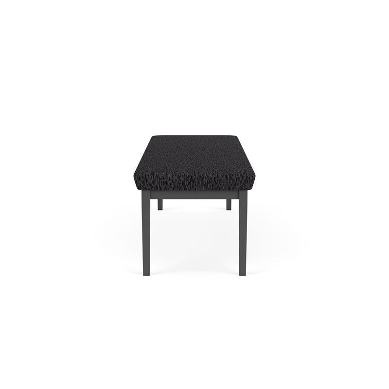 Lesro Industries Steel Waiting Reception 3 Seat Bench Steel Frame in Black