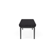 Lesro Industries Steel Waiting Reception 3 Seat Bench Steel Frame in Black