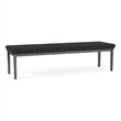 Lesro Industries Steel Waiting Reception 3 Seat Bench Steel Frame in Black