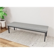 Lesro Industries Steel Waiting Reception 3 Seat Bench Steel Frame in Gray