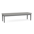 Lesro Industries Steel Waiting Reception 3 Seat Bench Steel Frame in Gray