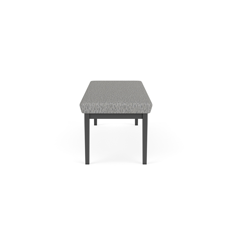 Lesro Industries Steel Waiting Reception 3 Seat Bench Steel Frame in Gray