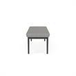 Lesro Industries Steel Waiting Reception 3 Seat Bench Steel Frame in Gray