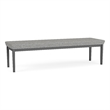 Lesro Industries Steel Waiting Reception 3 Seat Bench Steel Frame in Gray