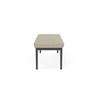 Lesro Industries Steel Waiting Reception 3 Seat Bench Steel Frame in Brown