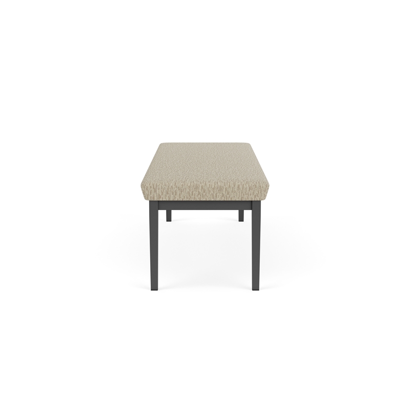 Lesro Industries Steel Waiting Reception 3 Seat Bench Steel Frame in Brown