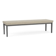 Lesro Industries Steel Waiting Reception 3 Seat Bench Steel Frame in Brown