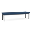 Lesro Industries Steel Waiting Reception 3 Seat Bench Steel Frame in Blue