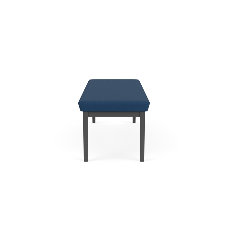 Lesro Industries Steel Waiting Reception 3 Seat Bench Steel Frame in Blue