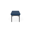 Lesro Industries Steel Waiting Reception 3 Seat Bench Steel Frame in Blue