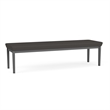 Lesro Industries Steel Waiting Reception 3 Seat Bench Steel Frame in Gray