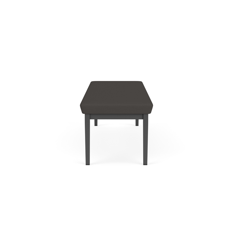 Lesro Industries Steel Waiting Reception 3 Seat Bench Steel Frame in Gray