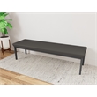 Lesro Industries Steel Waiting Reception 3 Seat Bench Steel Frame in Gray