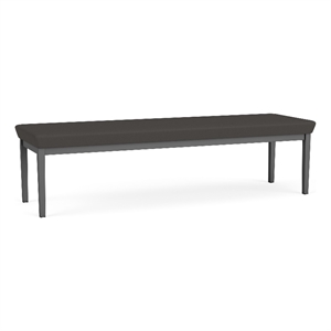 Lesro Industries Steel Waiting Reception 3 Seat Bench Steel Frame in Gray