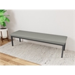 Lesro Industries Steel Waiting Reception 3 Seat Bench Steel Frame in Gray