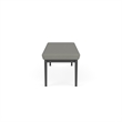 Lesro Industries Steel Waiting Reception 3 Seat Bench Steel Frame in Gray