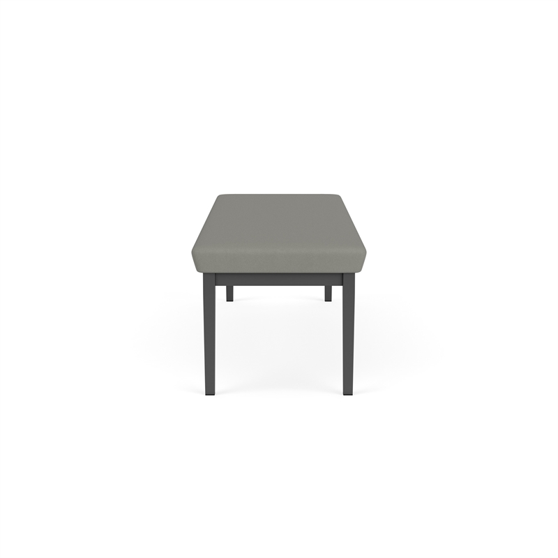 Lesro Industries Steel Waiting Reception 3 Seat Bench Steel Frame in Gray