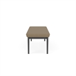 Lesro Industries Steel Waiting Reception 3 Seat Bench Steel Frame in Brown