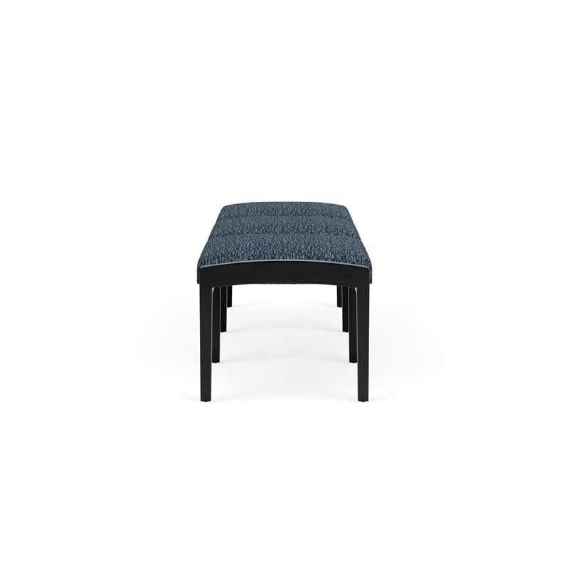 Lesro Industries Wood Waiting Reception 3 Seat Bench Wood Frame in Blue