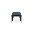 Lesro Industries Wood Waiting Reception 3 Seat Bench Wood Frame in Blue