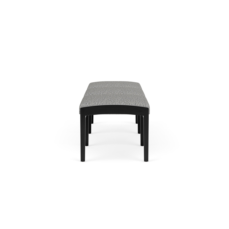 Lesro Industries Wood Waiting Reception 3 Seat Bench Wood Frame in Gray