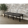 Lesro Industries Wood Waiting Reception 3 Seat Bench Wood Frame in Gray