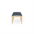 Lesro Industries Wood Waiting Reception 3 Seat Bench Wood Frame in Blue