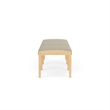 Lesro Industries Wood Waiting Reception 3 Seat Bench Wood Frame in Brown