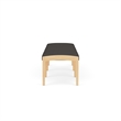 Lesro Industries Wood Waiting Reception 3 Seat Bench Wood Frame in Gray