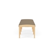 Lesro Industries Wood Waiting Reception 3 Seat Bench Wood Frame in Brown