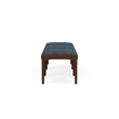 Lesro Industries Wood Waiting Reception 3 Seat Bench Wood Frame in Blue