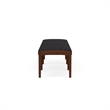 Lesro Industries Wood Waiting Reception 3 Seat Bench Wood Frame in Black
