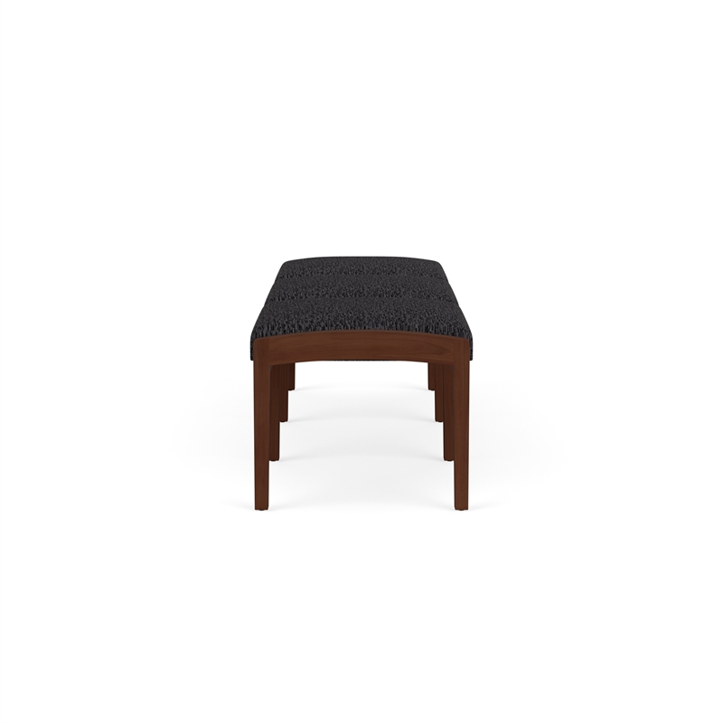 Lesro Industries Wood Waiting Reception 3 Seat Bench Wood Frame in Black