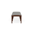 Lesro Industries Wood Waiting Reception 3 Seat Bench Wood Frame in Gray