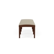 Lesro Industries Wood Waiting Reception 3 Seat Bench Wood Frame in Brown