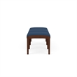 Lesro Industries Wood Waiting Reception 3 Seat Bench Wood Frame in Blue
