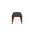 Lesro Industries Wood Waiting Reception 3 Seat Bench Wood Frame in Gray