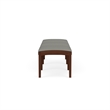 Lesro Industries Wood Waiting Reception 3 Seat Bench Wood Frame in Gray